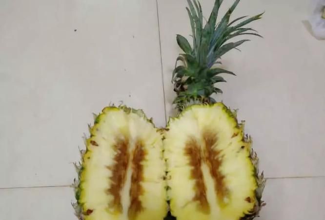怎么看菠萝有没有黑心,怎么样才能看出菠萝里面的黑心果图1