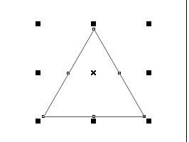cdr要怎样才可以画三角形,coreldraw x4怎么画三角形图3