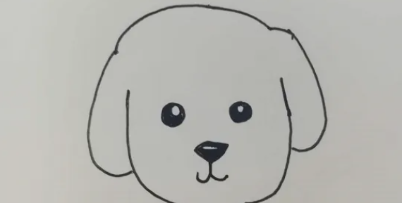 怎样画小狗简单又好看又可爱,小狗怎么画简单又可爱 简笔画带颜色的图4