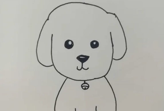 怎样画小狗简单又好看又可爱,小狗怎么画简单又可爱 简笔画带颜色的图6
