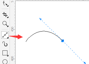 cdr中画弧线进行怎么样操作,cdr直线变圆弧图8