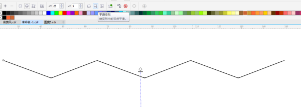 cdr中画波浪线进行应该怎么样操作,coreldraw x4怎么画波浪线图4