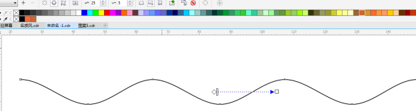 cdr中画波浪线进行应该怎么样操作,coreldraw x4怎么画波浪线图5